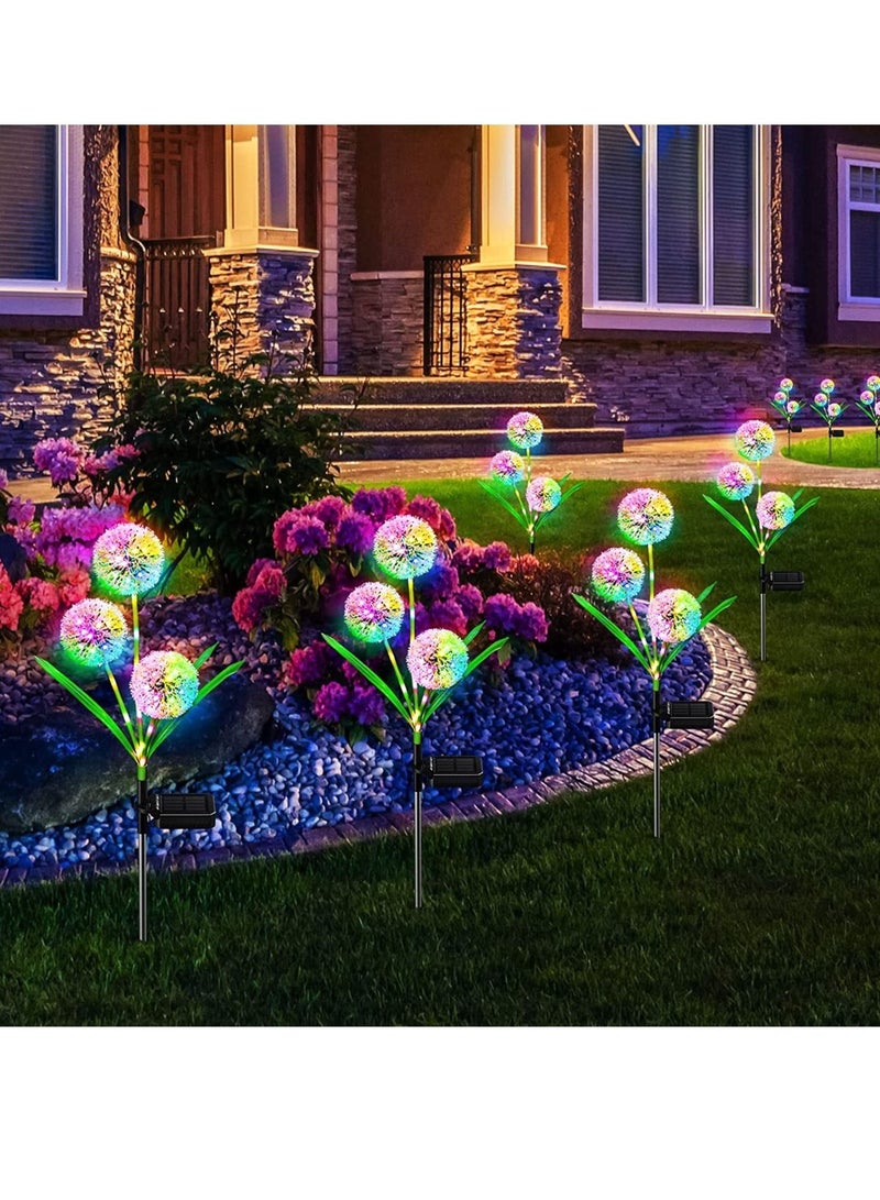 Y&D Solar Lights Outdoor Garden Decor 2 Pack Upgraded Dandelion Design with 36 Colorful LEDs Illuminate Your Path Waterproof  - Image 2