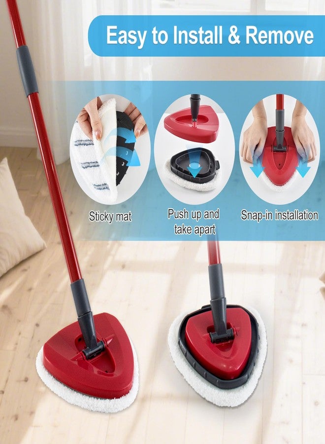 عبوة من 10 قطع من وسادات الممسحة المسطحة البديلة لممسحة OCedar EasyWring ذات الخزان الواحد وممسحة RinseClean ذات الخزانين، وسادات بديلة للممسحة الدوارة، تتضمن 8 وسادات إعادة تعبئة للممسحة، وقاعدة ممسحة واحدة، ومكشطة واحدة للتنظيف (لا يشمل الدلو). - Image 5