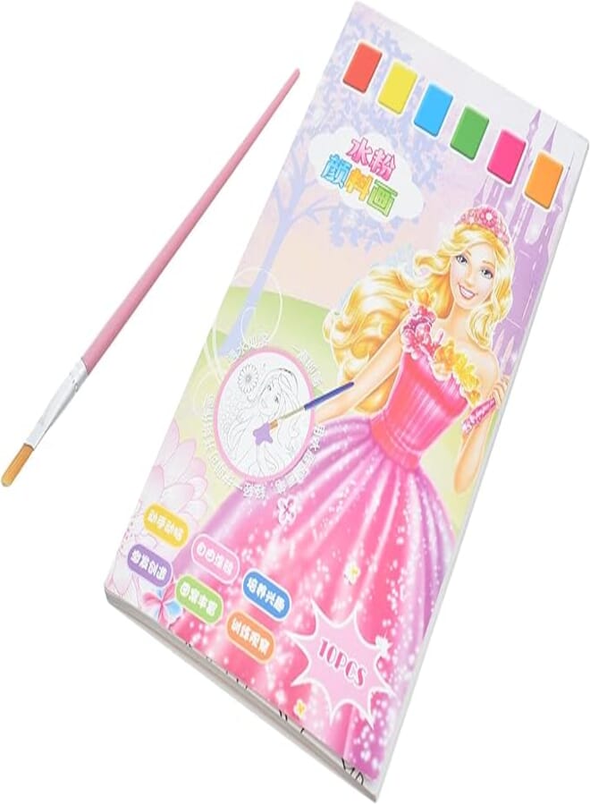 Magical Water Coloring Book Kids Painting Books with Water Reusable Drawing Cartoon shapes Creative Activity for Toddler Gifts,Fun and Endless hours of entertainment -Multi Color 