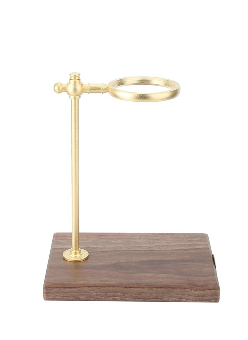 Generic Liying Pour Over Coffee Dripper with Stand, 360° Rotatable, Wooden and Brass, 20 Filter Papers, Cup For a Coffee shop, Outdoor and Home  - Image 2
