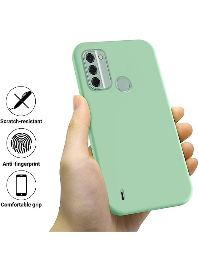 HuHa Case Cover Compatible For Nokia C31 Pure Color Liquid Silicone Shockproof Phone Case Green