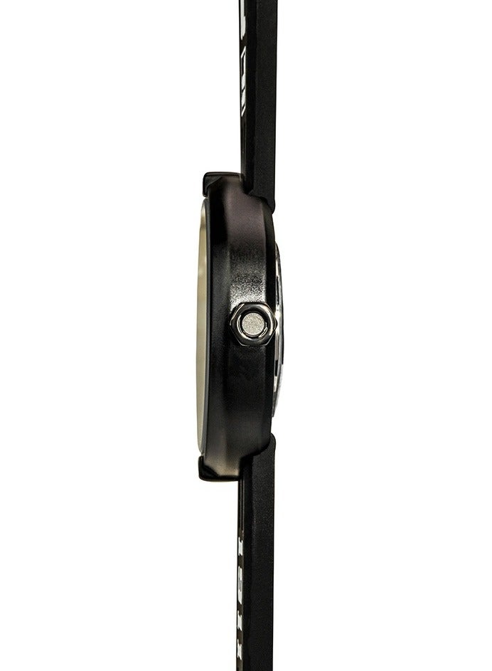 فيلا ساعة فيلا للجنسين بعلبة ستانلس ستيل وسوار سيليكون أسود، مقاس 40 مم - Image 3