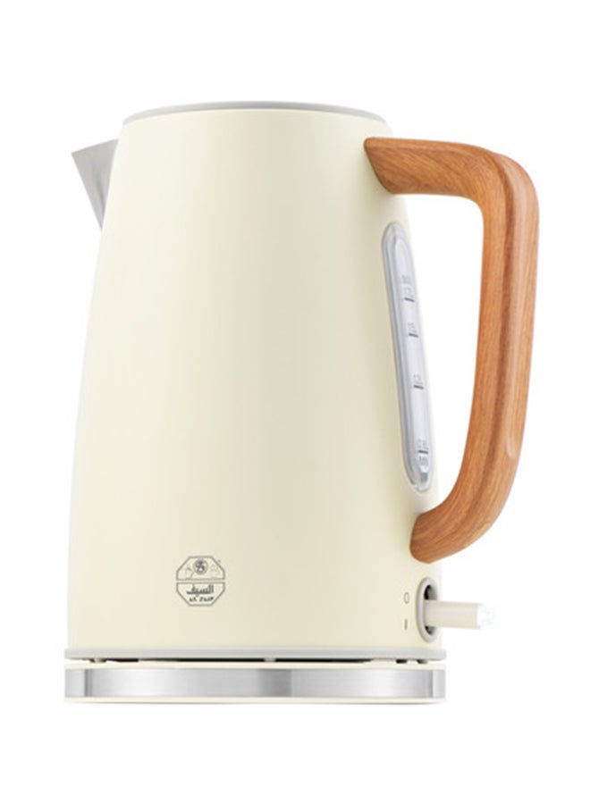 Alsaif Electric kettle with Wood Handle , automatic shut-off function, stainless steel filter 1.7 L 2200 W E03239 Beige - Image 3