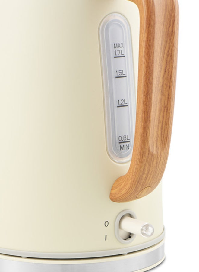 Alsaif Electric kettle with Wood Handle , automatic shut-off function, stainless steel filter 1.7 L 2200 W E03239 Beige - Image 5