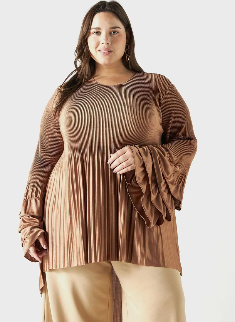 2Xtremz Ruffle Sleeve Tiered Top