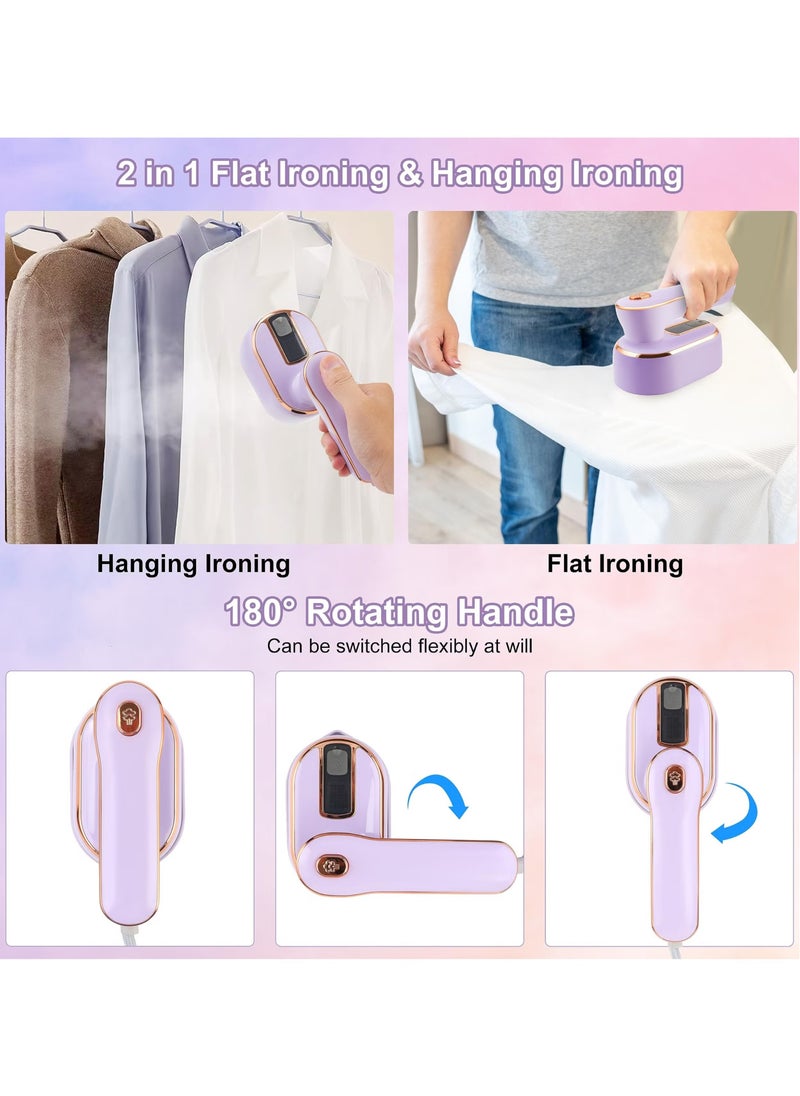 Generic - Portable Mini Garment Steamer with Dual Functionality – Handheld Wrinkle Remover for Home and Travel - Image 1