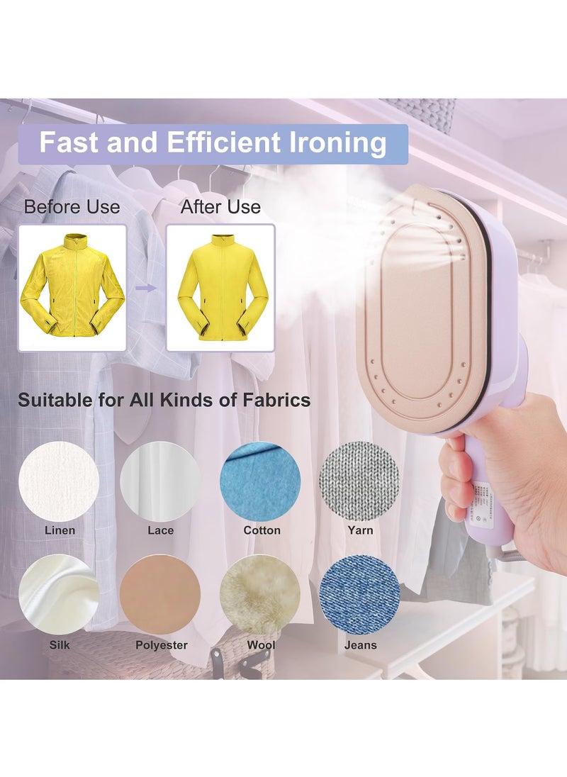 Generic - Portable Mini Garment Steamer with Dual Functionality – Handheld Wrinkle Remover for Home and Travel - Image 1