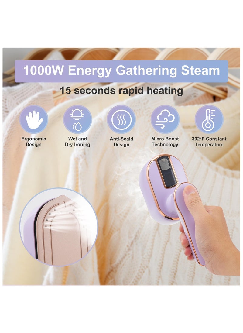 Generic - Portable Mini Garment Steamer with Dual Functionality – Handheld Wrinkle Remover for Home and Travel - Image 1