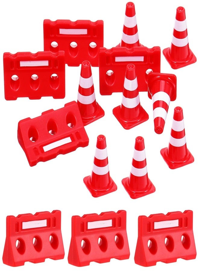 Garneck 24pcs Mini Road Sign Barricade Toy Small Traffic Cones and Fences Playset Educational Traffic Signs Imaginative Play Teaching Tool for Kids Kindergarten - Image 1