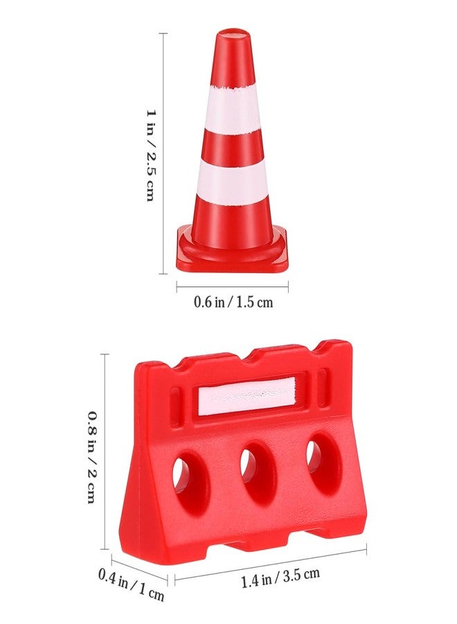 Garneck 24pcs Mini Road Sign Barricade Toy Small Traffic Cones and Fences Playset Educational Traffic Signs Imaginative Play Teaching Tool for Kids Kindergarten - Image 4