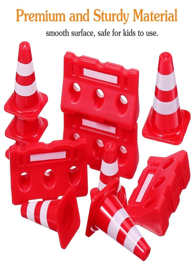 Garneck 24pcs Mini Road Sign Barricade Toy Small Traffic Cones and Fences Playset Educational Traffic Signs Imaginative Play Teaching Tool for Kids Kindergarten - Image 5