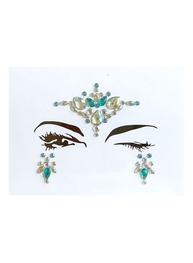 NIBEMINENT Face Gems Rhinestone Sticker Multicolour