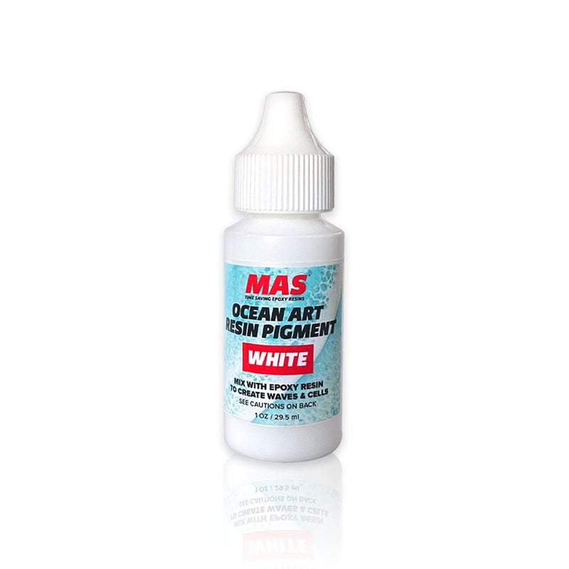 MAS Epoxies Ocean Art Resin Pigment, 1 Oz Bottle, Perfect for Creating Ocean Waves, White Pigment for Epoxy Water Effects on Countertops, Arts and Crafts, Jewelry, and Coasters Making - Image 1