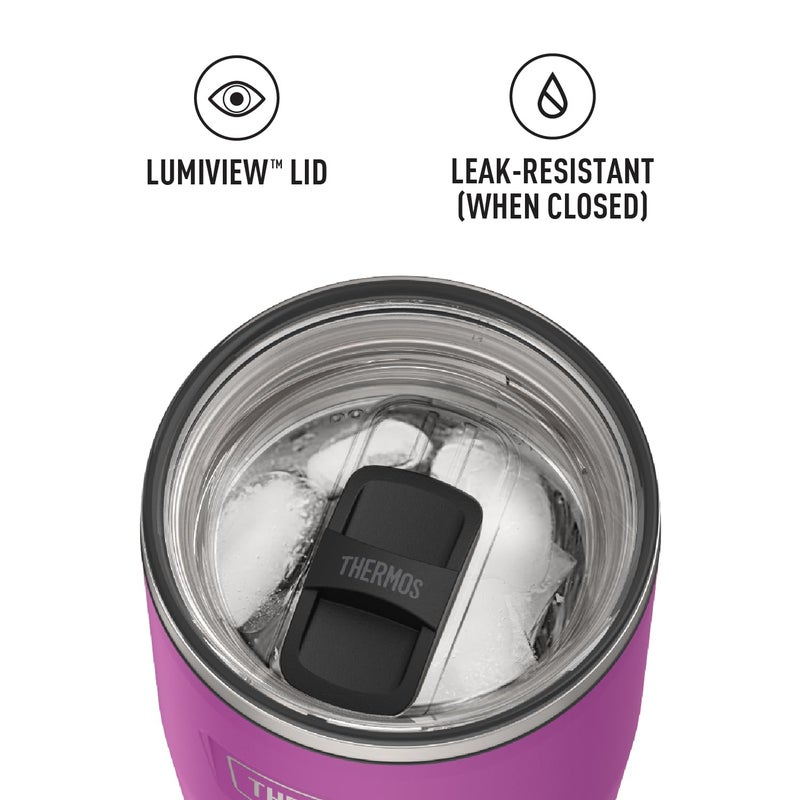 THERMOS THERMOS ICON SERIES Stainless Steel Cold Tumbler with Slide Lock  24 Ounce  Plum  - Image 5