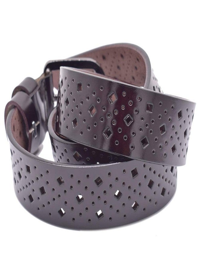 VONSELY Hollow Leather Belts for Women, Soft Leather Womens Belts with Pin Buckle - Image 4