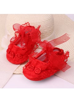 Cotton Lace Princess Baby Walking Shoes Non-SlipPrincess shoes Big Red Princess shoes Big Red