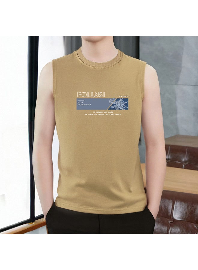 FOLUNSI men's Summer Vest - Pure Cotton, Breathable, Comfortable, Cool & Skin-friendly, Versatile Sleeveless Tank Top - Image 2
