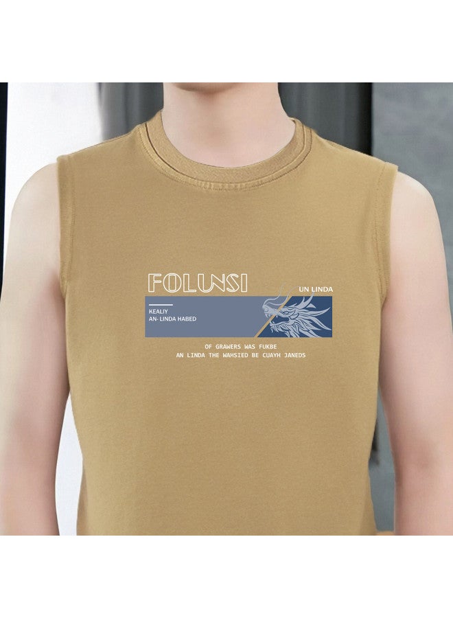 FOLUNSI men's Summer Vest - Pure Cotton, Breathable, Comfortable, Cool & Skin-friendly, Versatile Sleeveless Tank Top - Image 5
