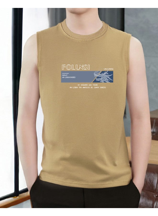 FOLUNSI men's Summer Vest - Pure Cotton, Breathable, Comfortable, Cool & Skin-friendly, Versatile Sleeveless Tank Top - Image 1
