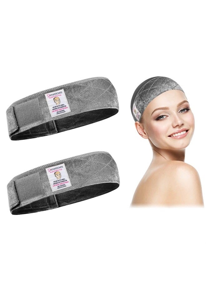 Dreamlover Wig Grip Bands for Keeping Wigs in Place, Wig Grip Headband, Grey, 2 Pieces - Image 1