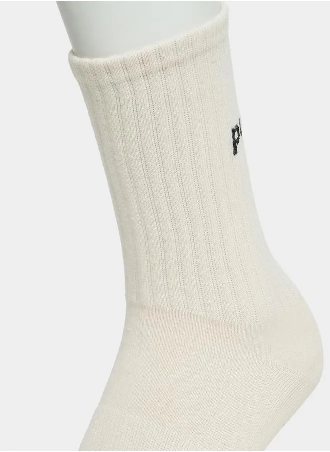 ستايلي Text Silicon Pad Base Crew Yoga Socks