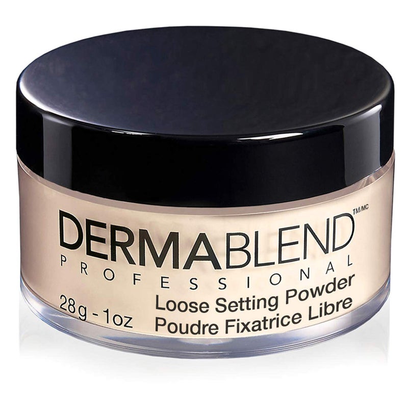 Dermablend Loose Setting Powder Cool Beige Face Powder  Finishing Powder Makeup for Light Medium and Tan Skin Tones Mattifying Finish and Shine Control 1oz