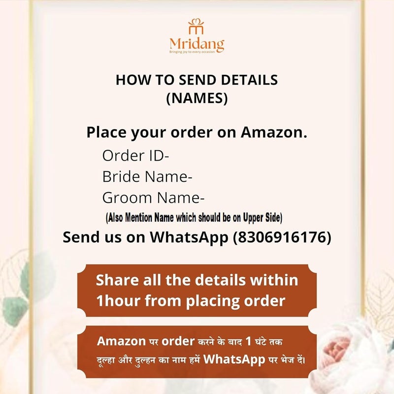 Mridang Customise Engagement Ring PlatterRing HolderRing Tray With Acrylic Name Of GroomBrideWedding Ring PlatterDecorative TrayMarriage DecorGorgeous Lavender - Image 2