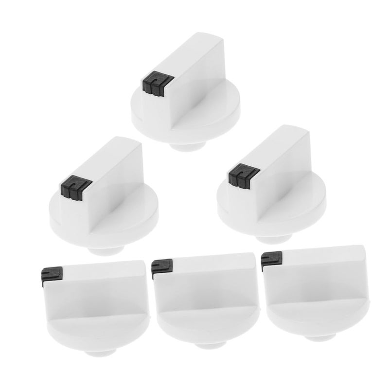 Universal White Gas Stove Control Knob Set 6Pcs Replacement For Ovens Heaters Burners - Image 2