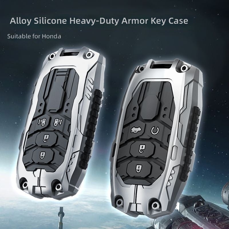 Honda Premium Zinc Alloy Key Case Cover for Honda Civic CRV Accord HRV Fit UR-V, Smart Key Fob Protective Shell - Image 2
