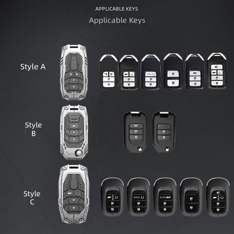 Honda Premium Zinc Alloy Key Case Cover for Honda Civic CRV Accord HRV Fit UR-V, Smart Key Fob Protective Shell - Image 3
