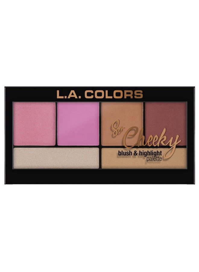 L.A. Colors لوحة أحمر الخدود والإضاءة الجريئة والمرحة باللون الوردي 22 جرام - Image 1