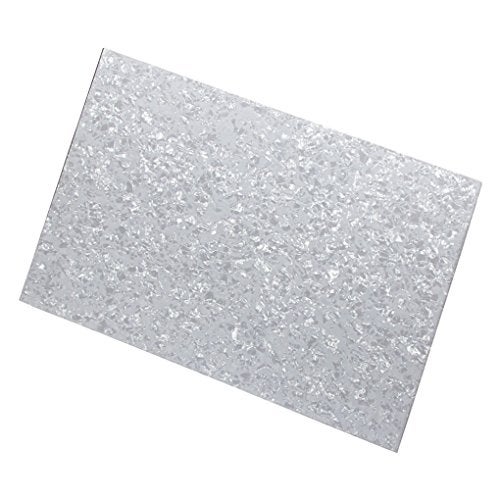 FLEOR 11.4 x 17 Inch Blank Guitar Bass Pickguard Sheet DIY Guitar Pickguard Backplate Scratch Plate Material,4Ply White Pearl - Image 3