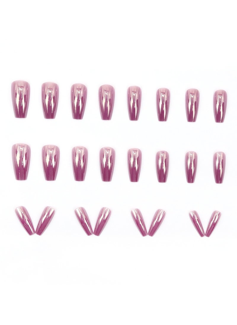 Generic - New 24PCS drop shaped French Tip Press on Nails - Image 1