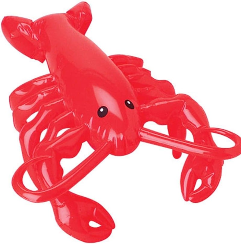 U.S. Toy Inflatable Lobster Toy - 20 Inch Red PVC Bath Toy