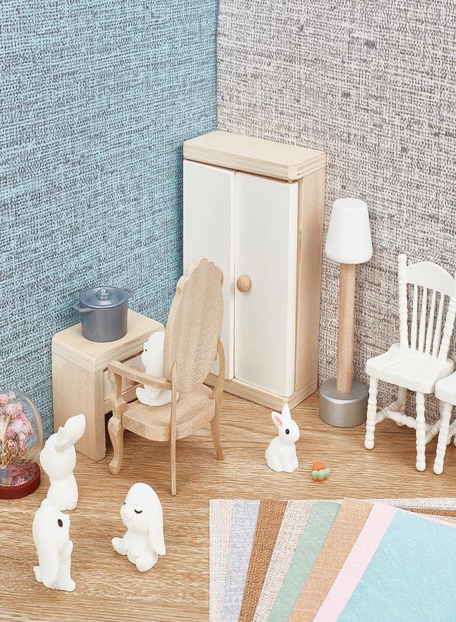 BENECREAT 10Sheets 10 Colors Modle House Floorboard Paper Sticker, 7.8x11.8" Self Adhesive Textured PVC Wall Stickers for DIY 1/12 1/6 Scale Dolls House DIY Decor - Image 4