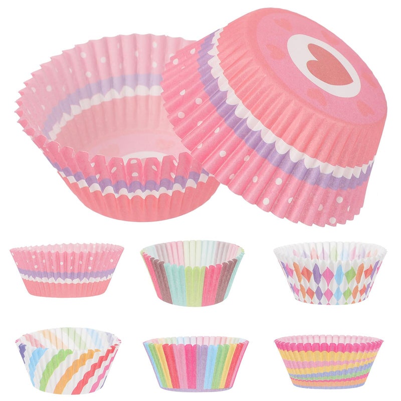 600 Pcs Mini Muffin Liners Non Stick Patterned Baking Cups For Home Party - Image 2