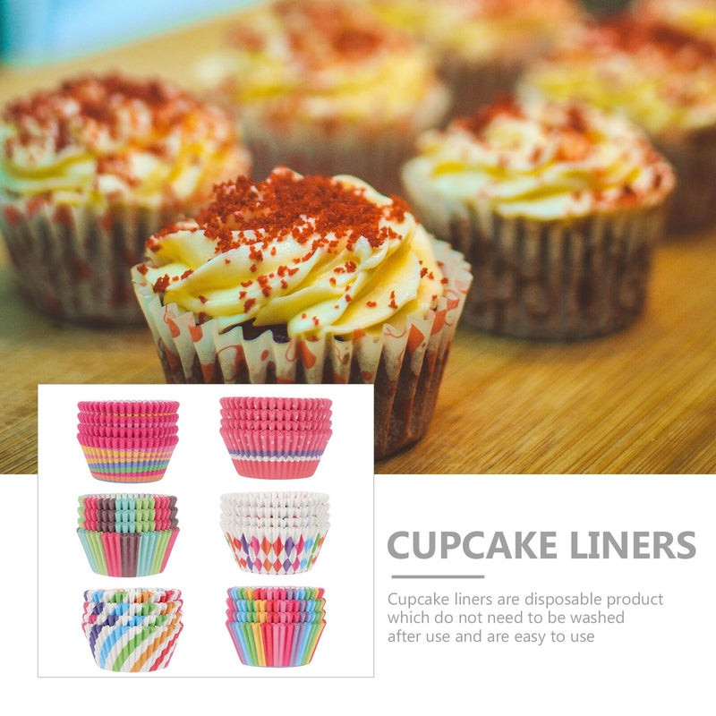 600 Pcs Mini Muffin Liners Non Stick Patterned Baking Cups For Home Party - Image 4