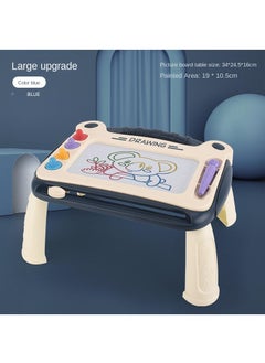 Generic Magnetic writing board Baby drawing board can erase graffiti board RYB1023 drawing table blue 34x24.5x16cm  - Image 1