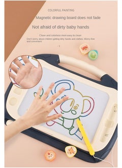 Generic Magnetic writing board Baby drawing board can erase graffiti board RYB1023 drawing table blue 34x24.5x16cm  - Image 4