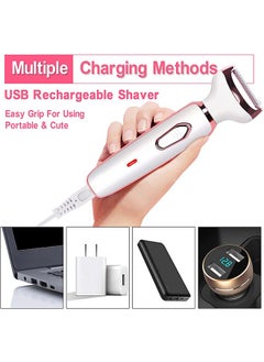 STAUD Electric Razor - Shaver - Trimmer for Women: 4 in 1 Painless Body Razors and Facial Hair Remover - Rechargeable Hair Removal Kit for Face Body Leg Underarm Arm  - Image 4