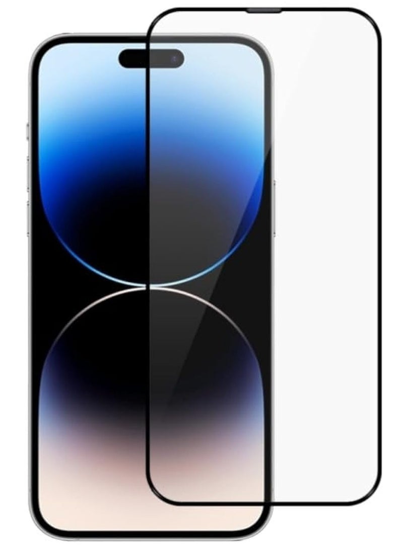 لاصقة حماية للشاشة من الزجاج المقوى لهاتف أبل آيفون 14 أسود - Image 1