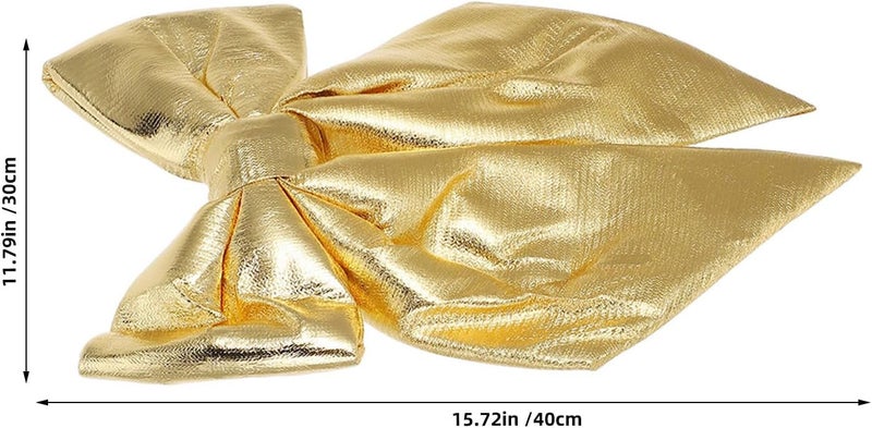3pcs Large Bows for Backdrop - Decorative Giant Bow - Big Bowknot Decor for Wall Door Wedding Engagement Bachelorette Gold 40x30x2cm/15.75x11.81x0.79in - Image 4