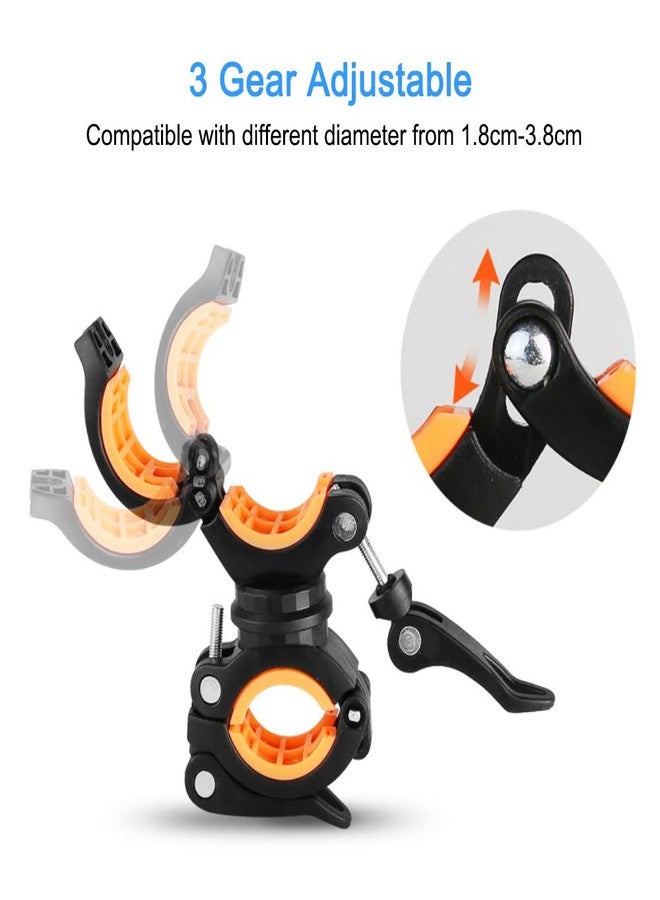 COSOOS 2 Pack Flashlight Mount Holder, Universal Bicycle Led Light Mounting Holder 360° Rotation Clip Clamp for Flashlight, Cycling, Riding - Image 3