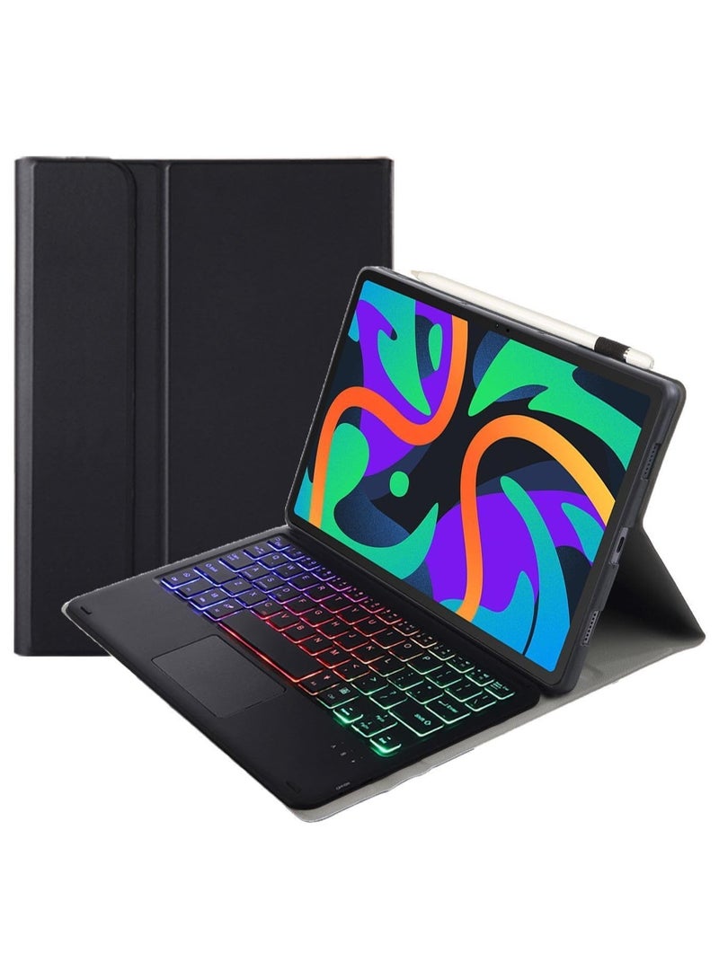 Touchpad Keyboard Case Compatible with Lenovo Tab M11 11 inch TB-330FU/TB-331FC, Magnetic Removable Wireless Colorful Backlit Keyboard Cover - Image 1