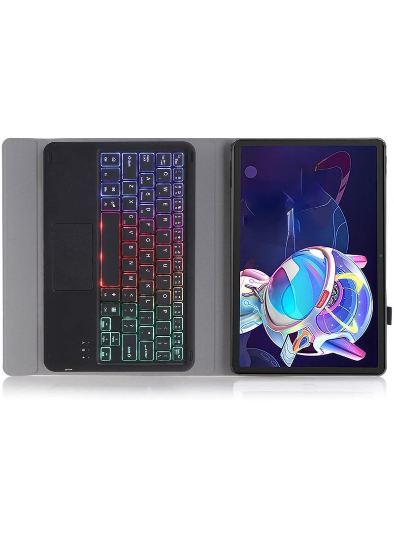 Touchpad Keyboard Case Compatible with Lenovo Tab M11 11 inch TB-330FU/TB-331FC, Magnetic Removable Wireless Colorful Backlit Keyboard Cover - Image 4