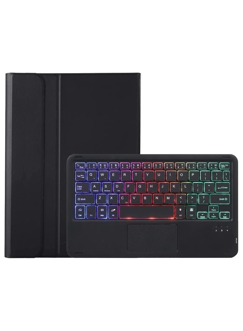 Touchpad Keyboard Case Compatible with Lenovo Tab M11 11 inch TB-330FU/TB-331FC, Magnetic Removable Wireless Colorful Backlit Keyboard Cover - Image 2