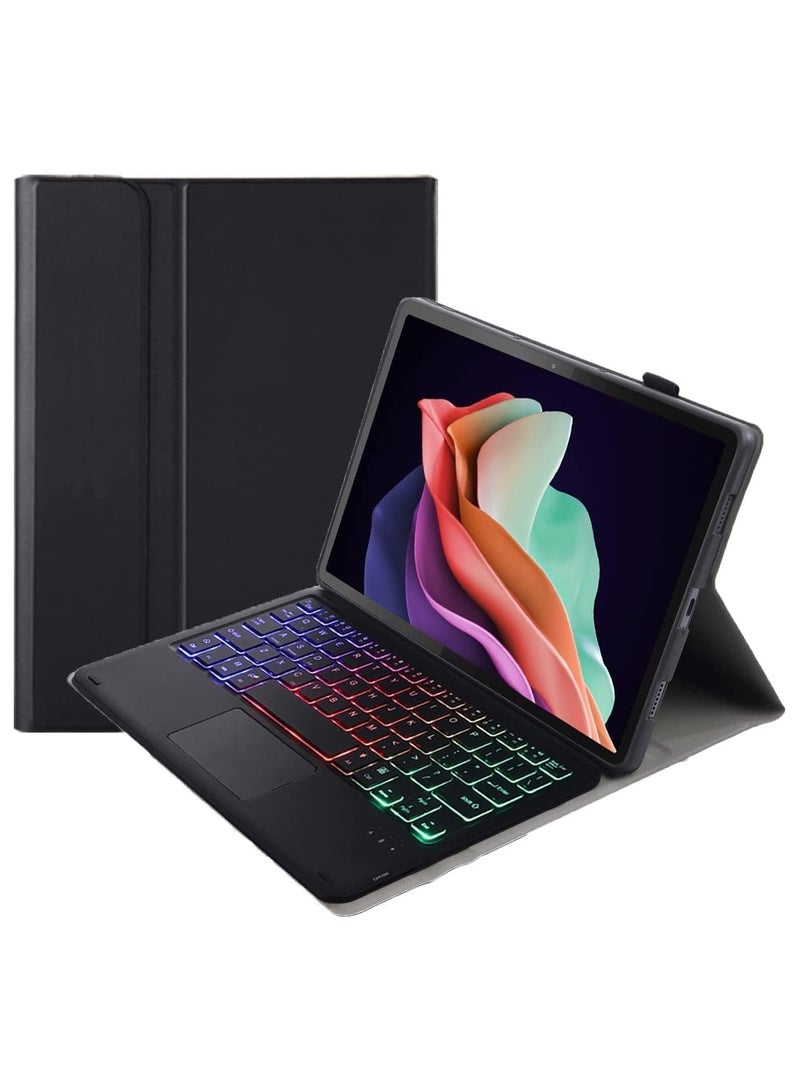 Touchpad Keyboard Case Compatible with Lenovo Tab M11 11 inch TB-330FU/TB-331FC, Magnetic Removable Wireless Colorful Backlit Keyboard Cover - Image 3
