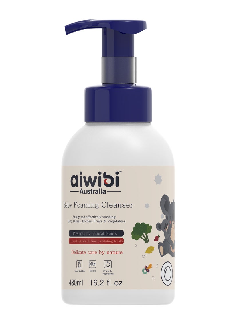 aiwibi Baby bottle wash foaming  cleanser powered  by natural plants 480ml - Image 1