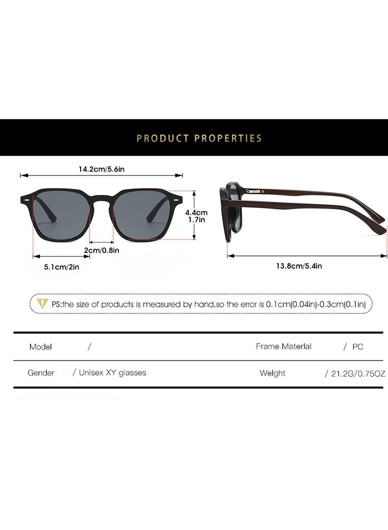 general Fashion Sunglasses Uv400 Protection Retro Men Women Travel Style Light Imitation Wood Grain Fashion Wood Grain Series Sunglasses - Image 5