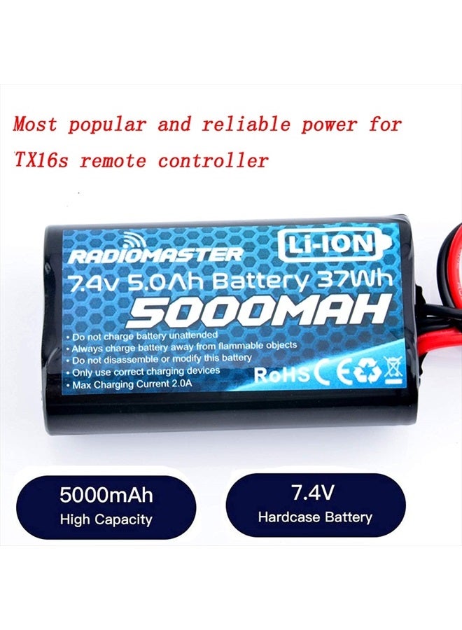 RADIOMASTER بطارية TX16S 5000mAh 2S 7.4V XT30 موصل JST-XH TX16s جهاز الإرسال 1 حزمة - Image 3